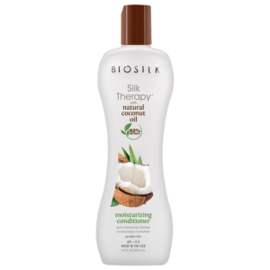 Silk Therapy with Natural Coconut Oil Moisturizing Conditioner, Nourishing & Helps Eliminate Frizz, Sulfate, Paraben & Cruelty-Free, 12 Oz