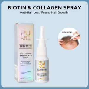 Biotin & Collagen Hair Spray Products Strengthening Roots for Men and Women Hair Thicken Oil Scalp Treatment Hair Care 30ML