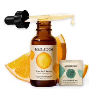 Vitamin C Serum + Pillow Pack – Brightening Serum with Hyaluronic Acid, Ferulic Acid, Vitamin E