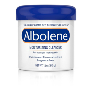 Albolene Face Moisturizer and Makeup Remover, Facial Cleanser and Cleansing Balm, Beta Carotene Fragrance Free Cream, 12 Oz