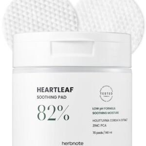 Heartleaf Soothing Moisture Pad - Enriched with 80% Low-Temperature Extracted Heartleaf & Niacinamide for Acne Control - Zinc PCA, Quercitrin for Sensitivity Relief, 70 Pads