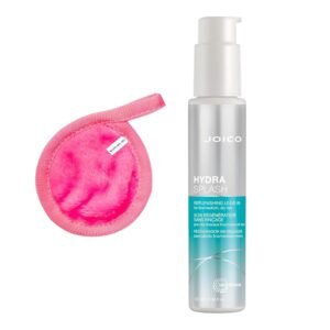 Hydrasplash Replenishing Leave-In, 3.38 Oz, Hair Styling Cream for Fine to Medium Dry Hair, with Sea Kelp & Coconut Water, Frizz Control & Shine Makeup Cleansing Cloth [1-Pack]