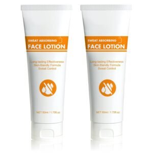 Face Sweat Blocker, Face Antiperspirant Sweat Absorbing Face Lotion, anti Sweat for Face, Face No Sweat Lotion, Face Forehead Oily Control for Women & Men (2PC)