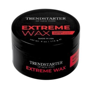 Hair Wax - Extreme, 4Oz - Matte Finish - Premium Water Based Flake-Free Hair Styling Pomade for All Hair Types - All-Day Strong Hold
