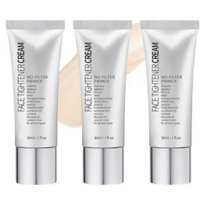 Face Tightener No-Filter Primer, Face Tightener, Face Tightener Cream, Primer for Face before Makeup, Face Tightening Cream, Skin Tightener Primer Face Makeup, Face Blurring Prime (3Pcs)