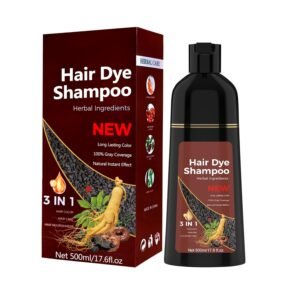Hair Dye Shampoo Herbal Grey Coverage Hair Dye Shampoo 3 in 1 Hair Color Shampoo for Hair Instant for Men & Women (Chestnut Brown)