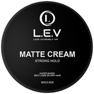 LEV Premium Barber Grade Hair Styling Matte Cream – Hair Texture Cream Strong Hold – Hair Paste for Men – Texturizing Cream for Long Hair – Men'S Hair Cream for Hair Textures