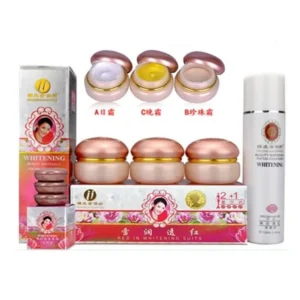 Original Yiqi 3Th Beauty Whitening 2+1 Face Cream Facial Cleanser Effective in 7 Days (Golden) Skincare Set Facial Products Kit
