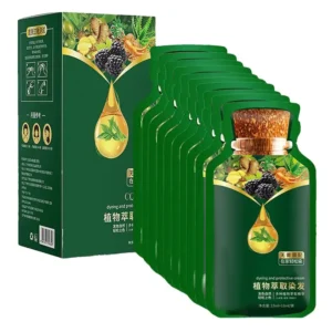 Natural Plant Herbal Hair Dye Shampoo 5 Minutes Change Hair Color Non-Irritating Repairs Gray White Hair Care Products Women Men