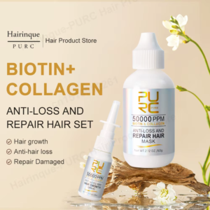 Biotin Collagen Hair Growth Products for Men and Women anti Hair Loss Hair Mask Scalp Treatment Hair Care Set Beauty Health