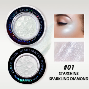Planet Highlighter - Single-Color Face Brightening and Contouring Palette, Pearl Shimmer Powder, Under-Eye Highlighter