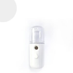 Nano Facial Mister Handy Nano Mist Sprayer 30Ml Visual Water Tank Portable Face Steamer Mini USB Nano Mister for Lash Extensions, Skin Care, Makeup White