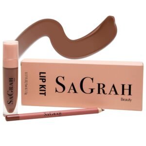 Lip Kit - Long Lasting Liquid Lipstick and Lip Liner Set (Latte Love)