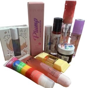 Clear and Sheer Set of 10 Lip Products, All Chosen at Random, Fun for Lip Product Lovers, Lip Plumpers, Lip Glosses, Lip Sticks, Lip Balms and More, Lot of Lipstick Love