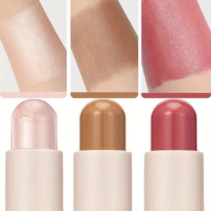 3Pcs Makeup Set Highlighter & Blush & Contour Sticks Waterproof Face Highlighter Blush Contouring Pen Finishing Makeup